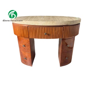 Chất lượng cao đồ nội thất sang trọng hiện đại Burl gỗ giao diện điều khiển Bảng viết Bàn máy tính bàn Đối với trang chủ - Product Image 1