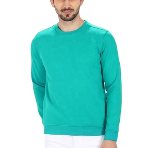 High Quality Men's <b>Plain</b> <b>Sweatshirt</b> with Customized Logo Polyester/Cotton Sportswear Front Logo Winter Solid Pattern OEM Service - Product Image 1