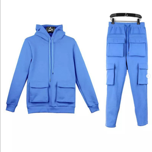 Conjuntos de traje de entrenamiento de peso pesado para hombre de Otoño Invierno, superventas, pantalones Cargo, abrigos transpirables con múltiples bolsillos para correr, personalizables - Product Image 2