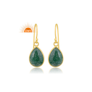 Trendy 925 Sterling Silver Natural <b>Green</b> Aventurine Quartz Gemstone Dangle <b>Earring</b> Jewelry For Women Gift For Her - Product Image 4