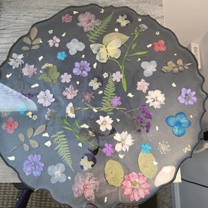 ถาดเรซินที่มีดีไซน์ดอกไม้อเนกประสงค์ใช้สำหรับเสิร์ฟชาขนมของตกแต่งโต๊ะเครื่องแป้งเหมาะสำหรับห้องครัวรับประทานอาหารและจัดแสดงที่บ้าน - Product Image 1