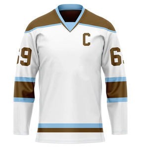 High Quality Mammoth <b>Ice</b> Hockey Training Suit New Standard French Wilderness Custom Made Jersey Maple Leaf Embroidery - Product Image 1