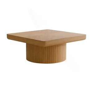 Table basse en bois massif sur mesure, durable, fabriquée à la main, table centrale autoportante en bois pour salon moderne - Product Image 2