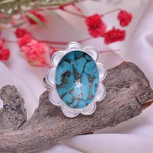 <b>Ring</b> for Girls Blue <b>Turquoise</b> <b>Rings</b> for Women 925 Sterling Silver <b>Rings</b> Blue <b>Turquoise</b> Silver Jewelry Handmade <b>Rings</b> Jewelry - Product Image 2