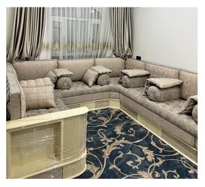 Sofá estilo Majlis árabe, diseño clásico, elegante conjunto para sala de estar, asientos de esquina de lujo, diseño que ahorra espacio - Product Image 1