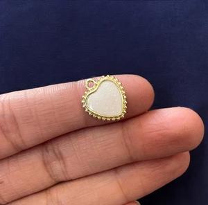 Blanc Marbre Coeur Charme Élégant Bijoux Résultats & Composants Exquis Coeur Pendentif Lié Collier Charme Bijoux Cadeau - Product Image 1