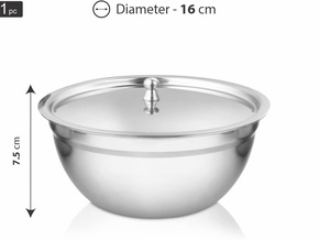 Bol alimentaire en acier inoxydable écologique Signature India pour la maison, l'hôtel et les occasions sociales - Quantité personnalisable et livraison rapide - Product Image 2