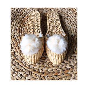 Cheapest Price Top Quality Straw Slippers/Summer Water Hyacinth Slipper New Design Indoor <b>Shoes</b>/Fashionable Women's Beachwear - Product Image 4