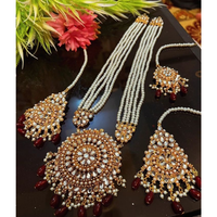 Offre Spéciale conceptions personnalisées 18K or mariage mariée indien Rajwari colliers boucles d'oreilles tour de cou casque ensembles de bijoux pour femmes en vrac