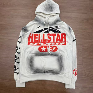 ชุดวอร์มผู้ชายสไตล์วินเทจ ผ้าถัก แนวสตรีทแวร์  ชุดเซ็ตดีไซน์ขาดๆ  โลโก้ปักบนเสื้อฮู้ด กางเกงขาบาน ระบายอากาศได้ดี  รับสั่งทำตามแบบ - Product Image 3