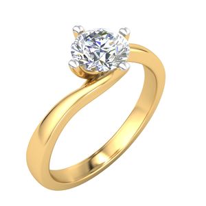 Anillo clásico de oro de 10 quilates para mujer con 0.75Cts VS Clarity Lab Grown EF Color Diamond Jewelry Accesorio de joyería Premium - Product Image 1