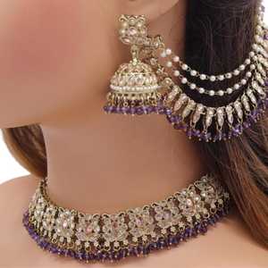 Luxury Gold Plated <b>Crystal</b> Rhinestone Flower Necklace and <b>Earring</b> Sets for Women and Girls for Weddings and Parties - Product Image 1