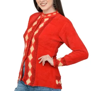 Женский свитер с V-образным вырезом