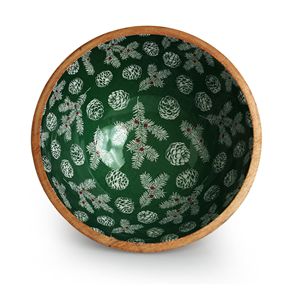 Bol en bois jetable polyvalent de tous les jours avec finition intérieure artistique pour décor de salle à manger et but de cadeau - Product Image 1