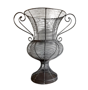 Urna de jardín con maceta de Metal de alta calidad para decoración de jardín doméstico Urnas de jardín de alambre de hierro para exteriores de estilo americano al mejor precio - Product Image 5