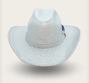 Handcrafted Glitter Faux Fur Cloche Wide Brim Formal Party Unisex Multiple Colors Available Mexico Origin - Product Image 2