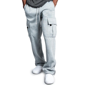 Pantalon cargo pour homme 100% coton molletonné confortable léger style décontracté taille moyenne motif droit six poches utilitaires colorées - Product Image 6