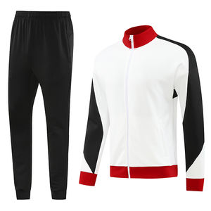 Venta al por mayor de fábrica conjunto de entrenamiento personalizado equipo de fútbol chándal 100% algodón polar de alta calidad hombres fútbol chaqueta uniformes - Product Image 1