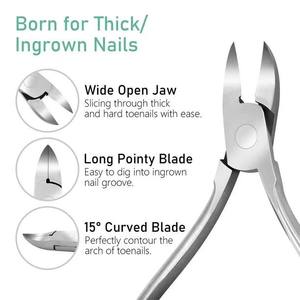 กรรไกรตัดเล็บไฟฟ้าสแตนเลสแบบใบมีดตรง พร้อมช่องเปิดกว้างสำหรับเล็บเท้า-เครื่องมือทำเล็บเท้าที่ทนทาน - Product Image 2