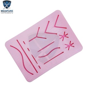 Coussin d'entraînement aux sutures en silicone de qualité supérieure, durable et réutilisable, modèle de formation médicale pour étudiants en chirurgie, instruments chirurgicaux - Product Image 1