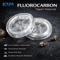 Fil de pêche à la mouche en fluorocarbone 50M 0X transparent pour ligne de relance
