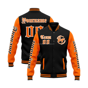 Custom wool <b>varsity</b> <b>jacket</b> with leather sleeves teams durable windproof letterman <b>jacket</b> embroidery premium outdoor sportswear - Product Image 1