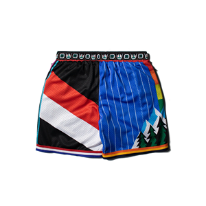 กางเกงขาสั้นบาสเก็ตบอลสำหรับผู้ชายระบายอากาศได้ดีเหนือเข่าผ้าโพลีเอสเตอร์พิมพ์โลโก้ตามสั่ง - Product Image 6