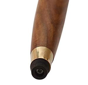 Canne Derby pliable de qualité supérieure pour hommes et femmes, en bois de rose brun, avec poignée en laiton en forme de tête de chien, embout en caoutchouc, pour la randonnée et les activités de plein air - Product Image 3