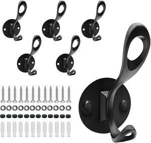 Ganchos para abrigos de montaje en pared doble Retro de alta resistencia, perchero versátil para abrigos, ropa, bufandas, bufanda, bolsa, toalla, gorro para llaves, sombrero - Product Image 6