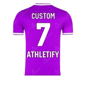 Maillot de football unisexe personnalisé avec nom et numéro, coupe athlétique pour sports d'équipe, respirant et durable - Product Image 1