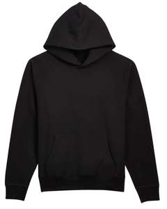 <b>Black</b> Fleece Tracksuit Set for Unisex <b>Plain</b> Hoodie and <b>Jogger</b> Pants Two Piece Outfit Warm Winter Casual Wear Elastic Waist OEM - Product Image 1