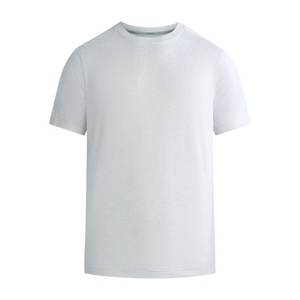 Beige 300g Camiseta de manga corta de algodón pesado Verano Cuello redondo Camisa suelta y base para hombres Mujeres Camiseta básica - Product Image 4