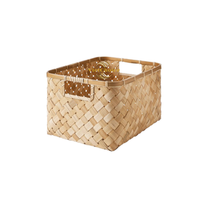 Hot Sale Eco Bamboo Handcrafted Multifunction Storage <b>Basket</b> for Kitchen Bathroom Living Room & Home Decor - Product Image 1