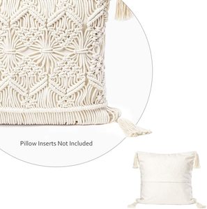 Housse d'oreiller en macramé faite à la main pour canapé, canapé, lit, ferme, chaise, salle à manger, Patio, extérieur, voiture OEM - Product Image 2