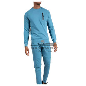 Moda logotipo personalizado hombres chándal más tamaño algodón poliéster transpirable sudor Jogging entrenamiento dos piezas conjunto de invierno - Product Image 6