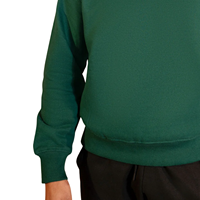 Sweat-shirt à col rond brodé vert premium pour l'hiver, 100% coton, anti-rides, confortable, unisexe, pull-over doux, durable et élégant