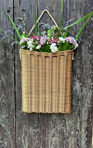 Wicker Wall <b>Basket</b> <b>for</b> <b>Flowers</b> Handmade Storage <b>Baskets</b> Natural Rattan Modern Multifunction Made in Viet Nam - Product Image 4