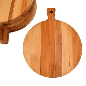 Tabla de cortar de madera natural con acabado artesanal para un aspecto de cocina rústica y una práctica preparación de comidas. - Product Image 1