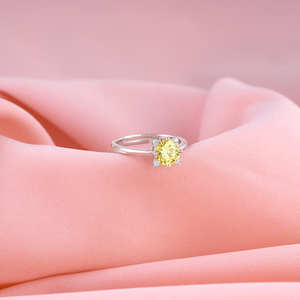 Anillo de flor de ámbar de plata fina, juego de bisel de piedras preciosas chapadas en oro amarillo, joyería fina de boda con patrón de número único - Product Image 4