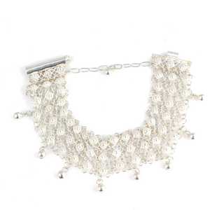 Three-Row Coriander Bead <b>Bracelet</b> 925 Sterling <b>Silver</b> Fashionable <b>Bangles</b> & <b>Bracelets</b> - Product Image 1