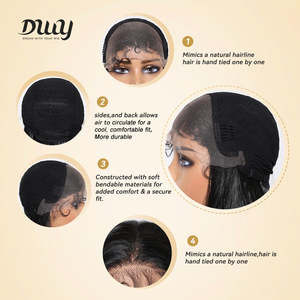 Jess C-DWY 13x6 Lace Front Glueless Synthetic <b>Wig</b> <b>Long</b>-Length Straight with Layer-Cut Blonde Highlight Clearance Sale - Product Image 5