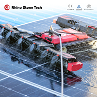 Robot de nettoyage de panneaux solaires, machine de nettoyage à sec et à l'eau, équipement de nettoyage de panneaux photovoltaïques avec télécommande