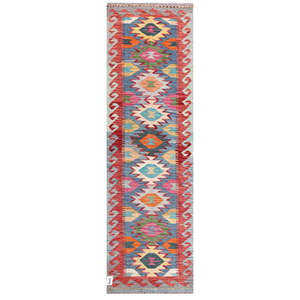 พรมกิลิมไมมาณา อัฟกานิสถาน ขนาด 203 x 62 ซม. ชุดพรมพื้นที่แบบดั้งเดิมของชาวอัฟกัน - Product Image 1