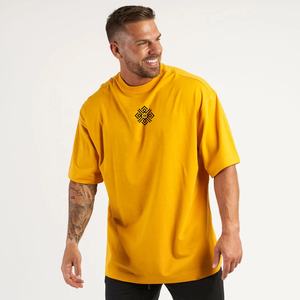 Venta al por mayor 100% algodón pesado 230G camisetas de verano de manga corta de gran tamaño para hombres Unisex para Streetwear estampado único - Product Image 5