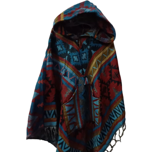 Laine acrylique tissu à capuche et poncho femmes vêtements hiver mode collection baggy poncho par rawat artisanat pn-052520 - Product Image 1