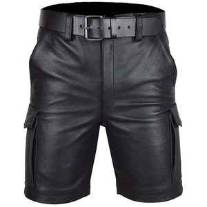 Pantalones Cortos de Cuero Sólido para Hombre, Última Moda, Calidad Premium, Servicio OEM, Ropa Urbana Personalizada, Transpirable, de Secado Rápido e Impermeable - Product Image 5