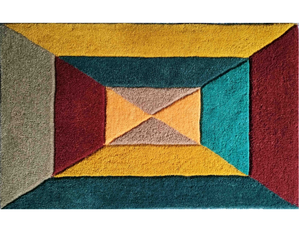 Handmade High Quality Wool Jacquard Machine Tufted Rug Carpet Customized Geometric Pattern Design Flat Weave Home <b>Door</b> Mat Set - Product Image 3