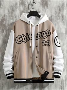 Chaquetas Varsity para Hombre de Lona Ligera y Transpirable, Estilo Nuevo y Moderno, con Logotipo Personalizado, Impermeables, con Capucha, para Invierno 2024 - Product Image 4