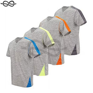 เสื้อยืดแสดงคอวีของผู้ชายหลากสีปรับขนาดได้ตามต้องการสไตล์การพิมพ์สีแบบเลือกได้ - Product Image 6