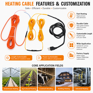 Cable de Calefacción por <span class=keywords><strong>Suelo</strong></span> <span class=keywords><strong>Radiante</strong></span> Eléctrico de Fibra de Carbono 220V 18.4W ㎡ - Product Image 3